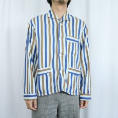 画像2: 〜70's Welbi マルチストライプ柄 シャツジャケット SIZE50 (2)