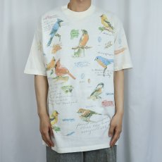 画像2: 90's rel-e-vant products USA製 鳥 プリントTシャツ L (2)