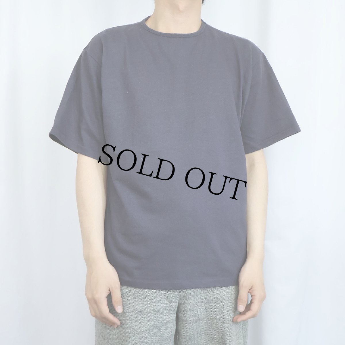 画像2: 80's BANANA REPUBLIC USA製 無地Tシャツ NAVY M (2)