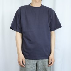 画像2: 80's BANANA REPUBLIC USA製 無地Tシャツ NAVY M (2)