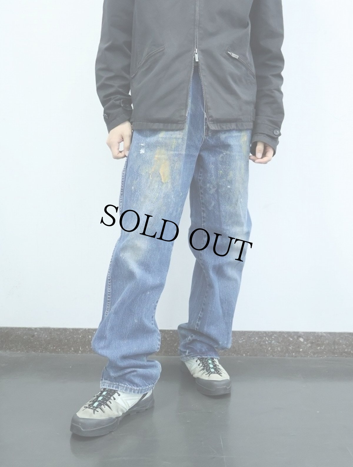 画像3: Dickies ペンキペイント デニムパンツ W39 (3)