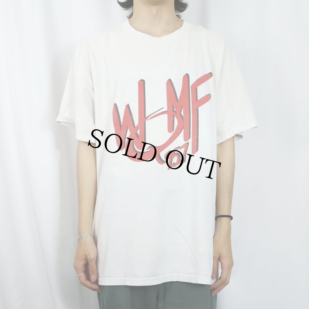 画像2: "WQMF 95.7" 音楽ラジオ番組プリントTシャツ XL (2)