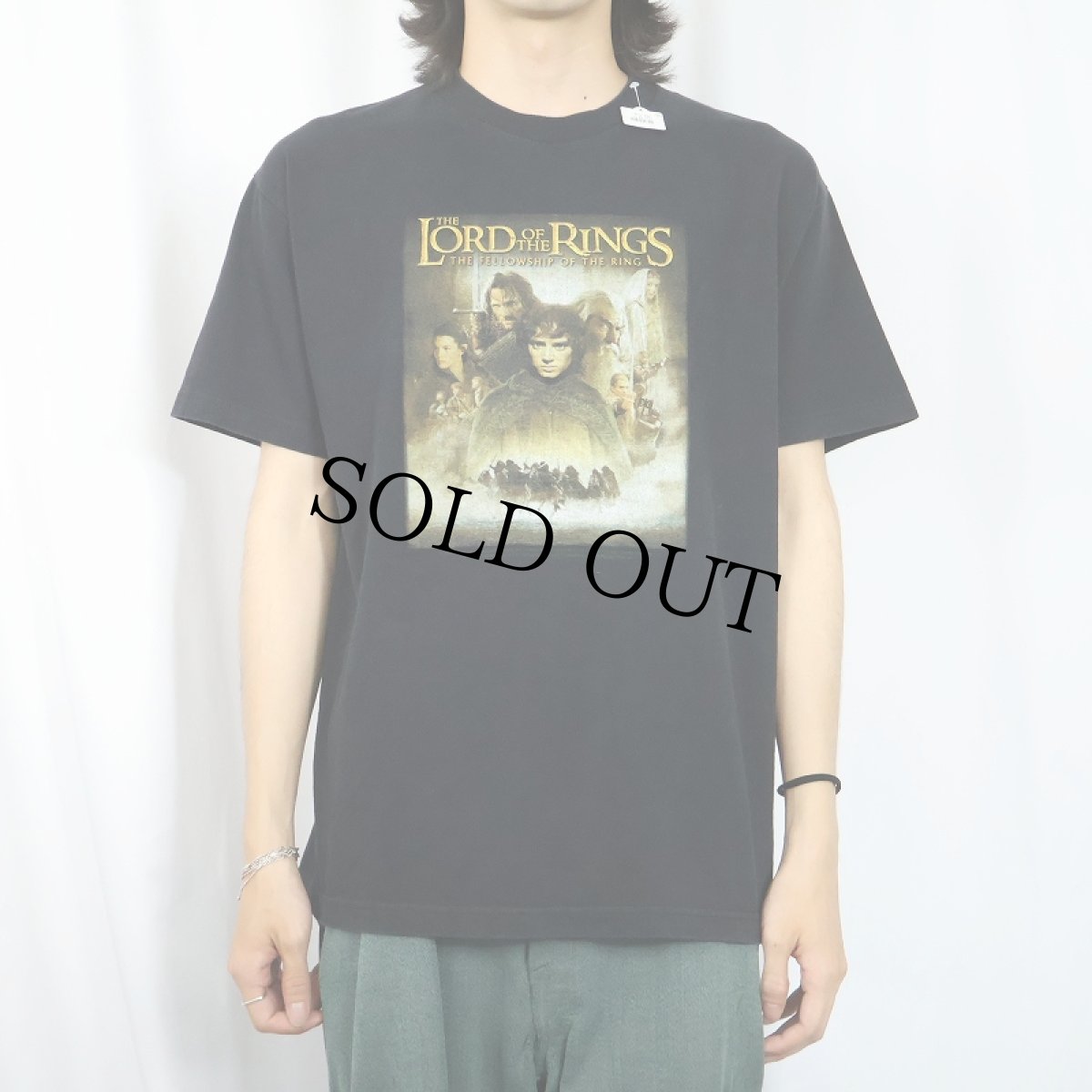 画像3: 2000's LORD OF THE RINGS "THE FELLOWCHIP OF THE RING" 映画プリントTシャツ BLACK L (3)