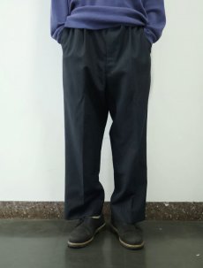 画像2: 〜80's Barry MANUFACTURING ピンストライプ柄 サマーウールスラックス NAVY W (2)