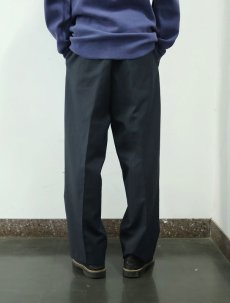画像3: 〜80's Barry MANUFACTURING ピンストライプ柄 サマーウールスラックス NAVY W (3)