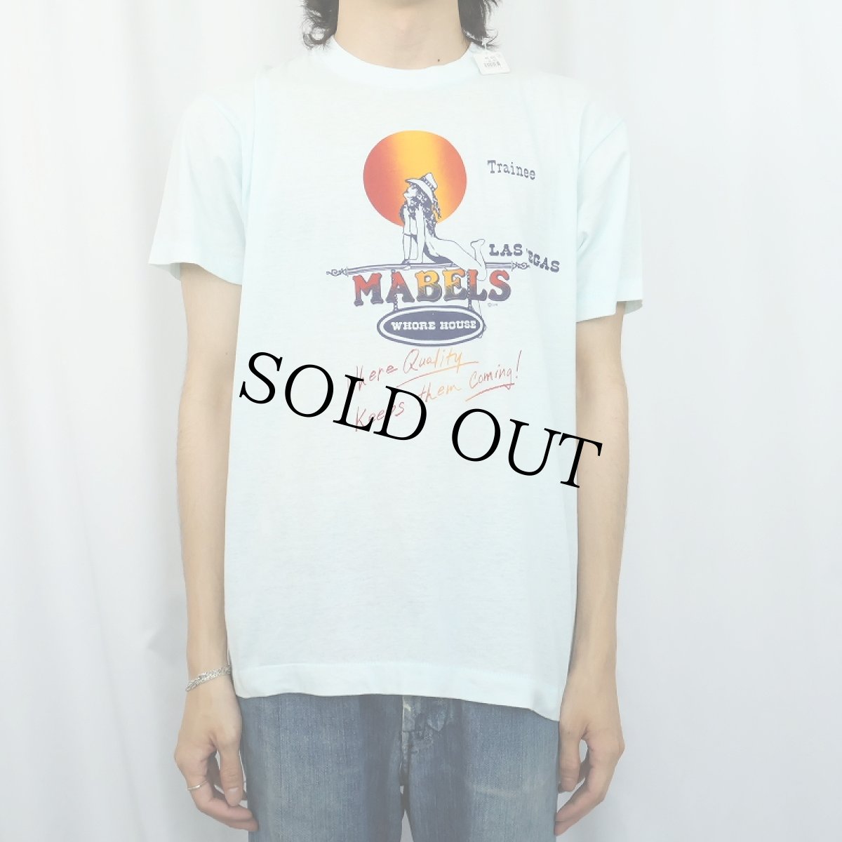 画像2: 80's MABELS WHORE HOUSE エロプリントTシャツ XL (2)