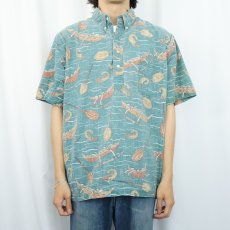 画像2: 90's Reyn Spooner "DIETRICH VAREZ COLLECTION" 3点留め プルオーバーハワイアンシャツ L (2)