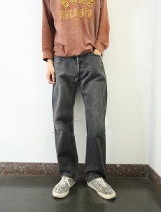画像1: 90's Levi's 501 USA製 "サルファブラック" ブラックデニムパンツ W32 (1)
