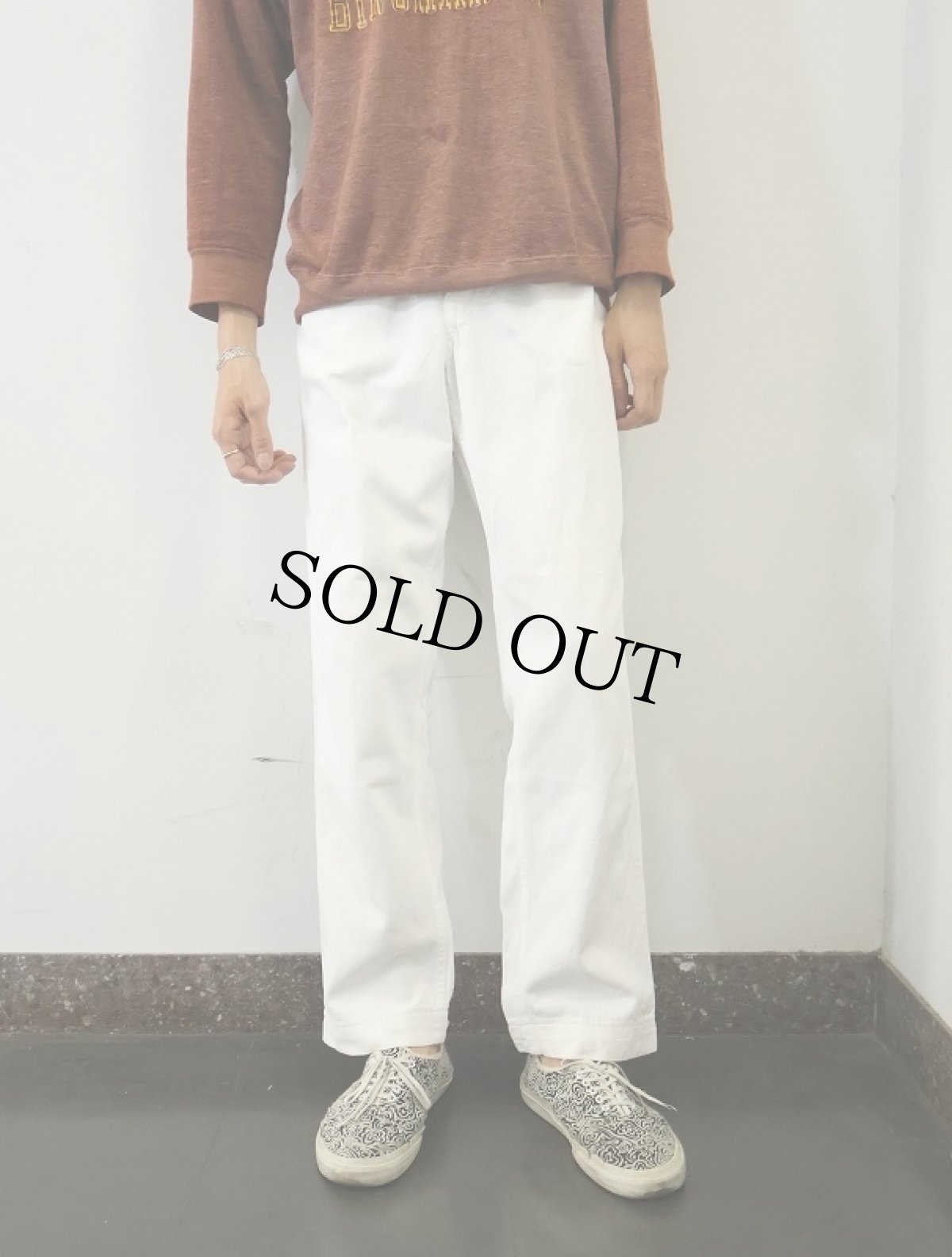 画像2: 60's Whitehouse コットンワークパンツ W35 (2)