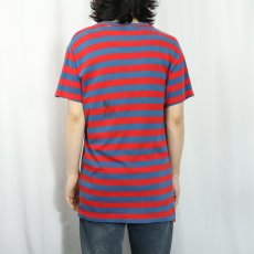 画像3: 70's Champion バータグ USA製 "University Maryland" ボーダー柄 プリントTシャツ L (3)