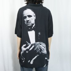 画像4: The Godfather クライム映画 レーヨンシャツ BLACK L (4)