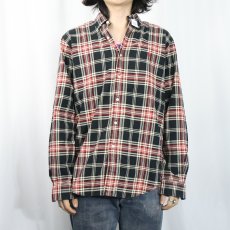 画像2: Ralph Lauren "CLASSIC FIT" チェック柄 ロゴ刺繍 コットンボタンダウンシャツ M (2)