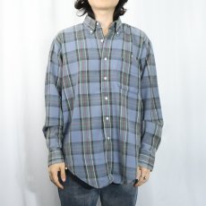 画像2: 80's ORVIS チェック柄 ボタンダウンネルシャツ  (2)