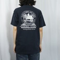 画像4: 90's "WHERE THE HELL IS TAYLO'S ISLAND" ジョークプリントTシャツ BLACK (4)