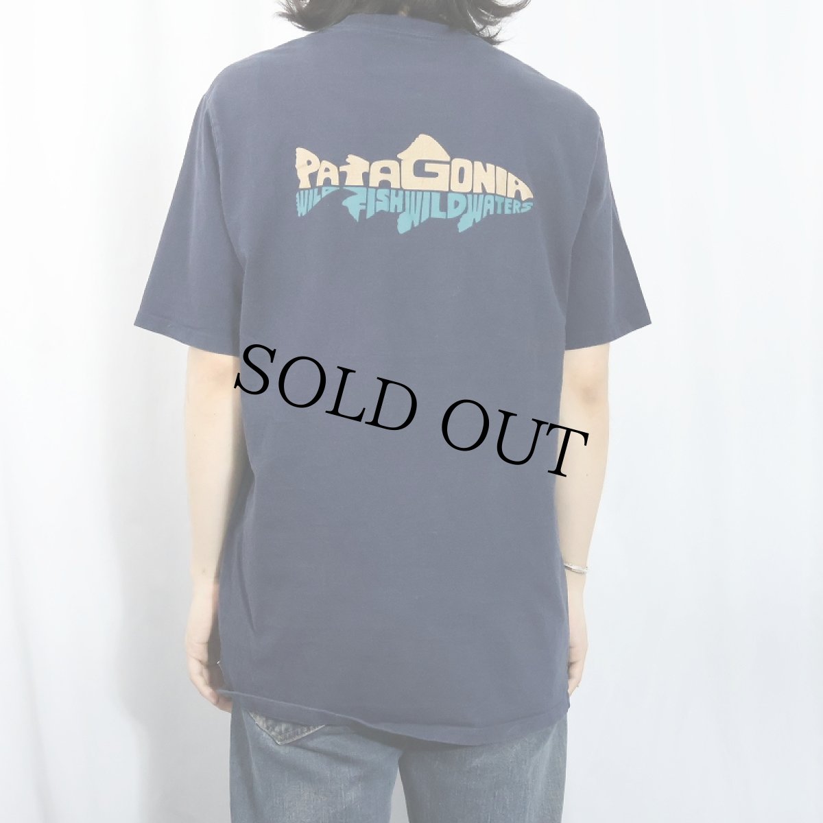 画像4: Patagonia "Wild Fish Wild Waters" プリントポケットTシャツ NAVY M (4)