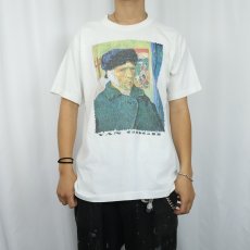 画像2: 90's Vincent Van Gogh USA製 "Self-Portrait with Bandaged Ear" アートプリントTシャツ L (2)