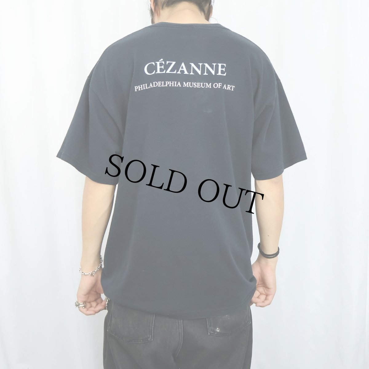画像3: 90's〜 Paul Cezanne "Still Life with Bottle and Apple Basket" アートプリントTシャツ BLACK L (3)