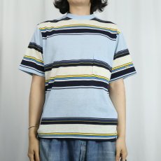 画像2: 70〜80's  Ocean Pacific マルチボーダー柄 Tシャツ M (2)