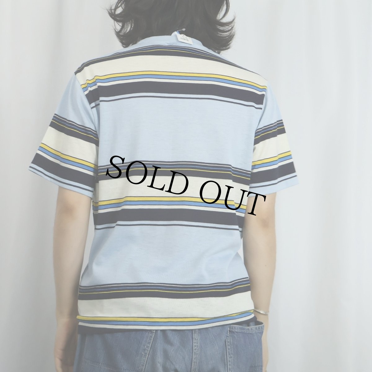 画像3: 70〜80's  Ocean Pacific マルチボーダー柄 Tシャツ M (3)