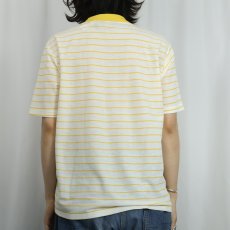 画像3: 70's〜 Lee Trevino ロゴ刺繍 ボーダー柄 モックネックTシャツ L (3)