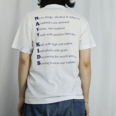 画像3: 80's USA製 "NAVY KIDS BECAUSE WE CARE" イラストプリントTシャツ L (3)