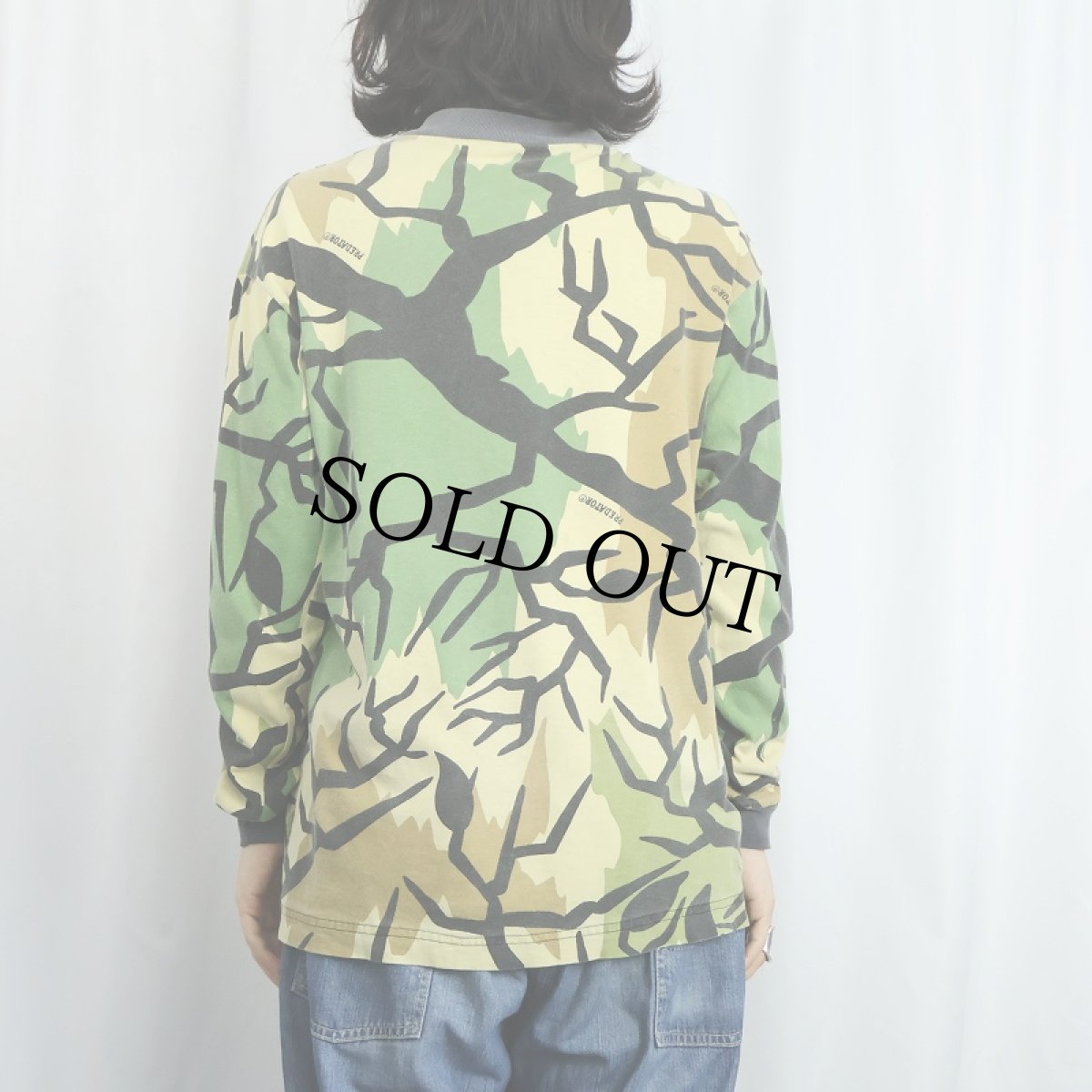 画像3: 90's PREDATOR CAMOUFLAGE USA製 プレデターカモ柄 ロンT M (3)