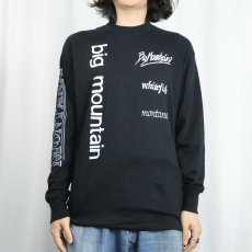 画像2: 80's BIG MOUNTAIN USA製 プリントロンT BLACK L (2)