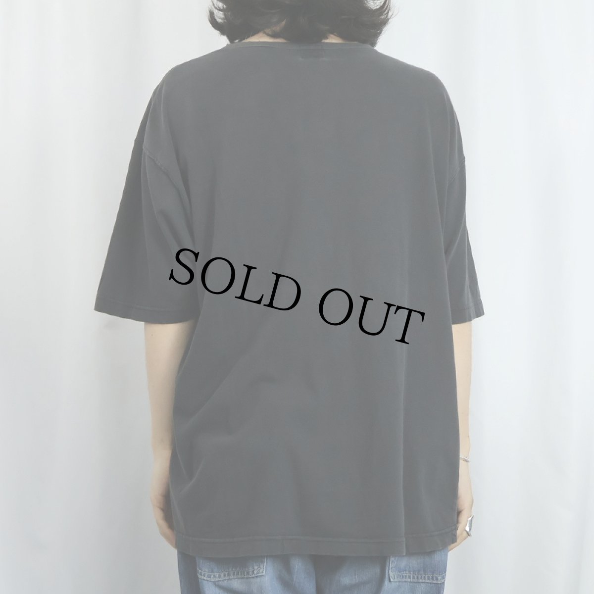 画像3: 90's GAP ヘンリーネック無地Tシャツ BLACK (3)