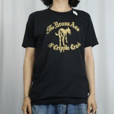 画像2: 80's The Brass Ass Casino USA製 "The Brass Ass of Cripple Creek" イラストプリントTシャツ BLACK L (2)