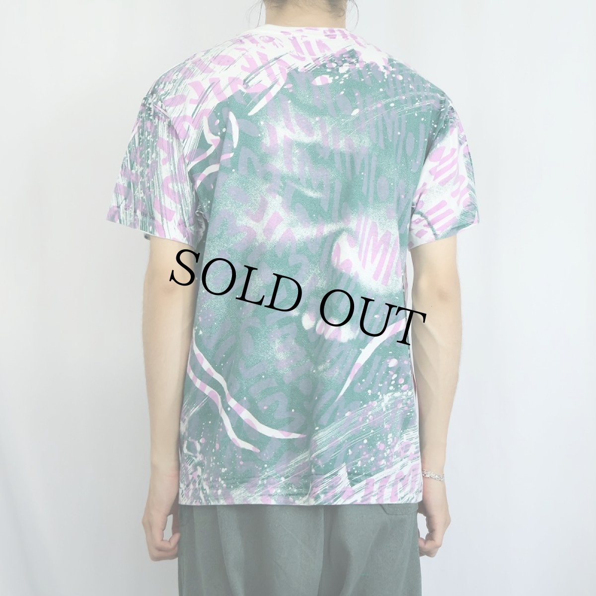 画像4: 90's "Jimi Hendrix" USA製 手刷りプリントTシャツ L (4)