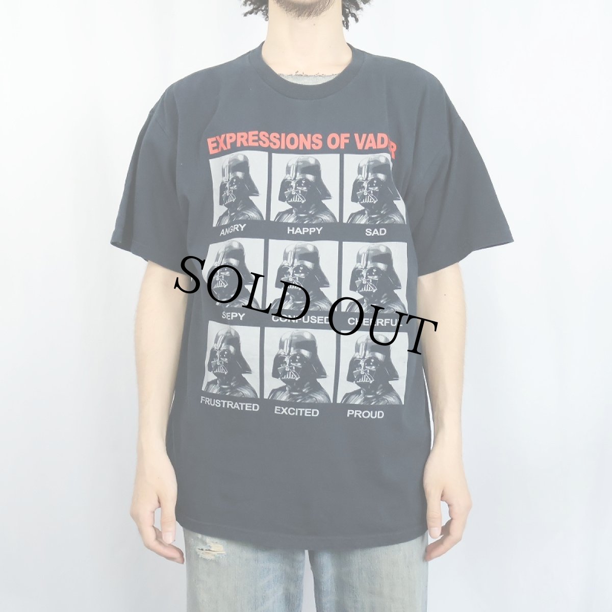 画像2: STAR WARS "EXPRESSIONS OF VADER" キャラクタープリントTシャツ BLACK L (2)