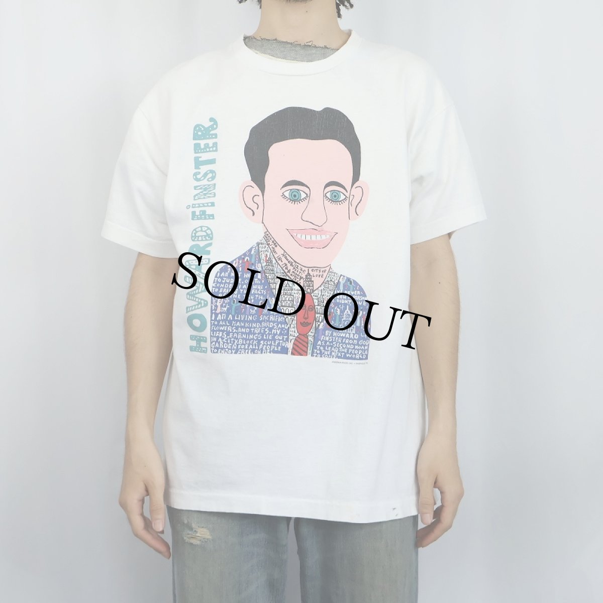 画像2: ⁡90's Howard Finster USA製 アートプリントTシャツ XL (2)