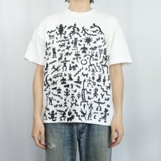 画像2: ⁡90's Ken Brown USA製 アートプリントTシャツ L (2)