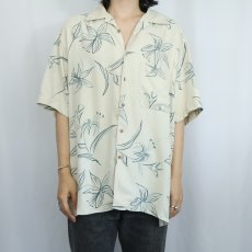 画像2: PENDLETON オールオーバーパターン シルク ハワイアンシャツ L (2)