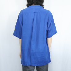 画像3: POLO GOLF Ralph Lauren "CALDWELL" ロゴ刺繍 リネン × シルク オープンカラーシャツ L (3)