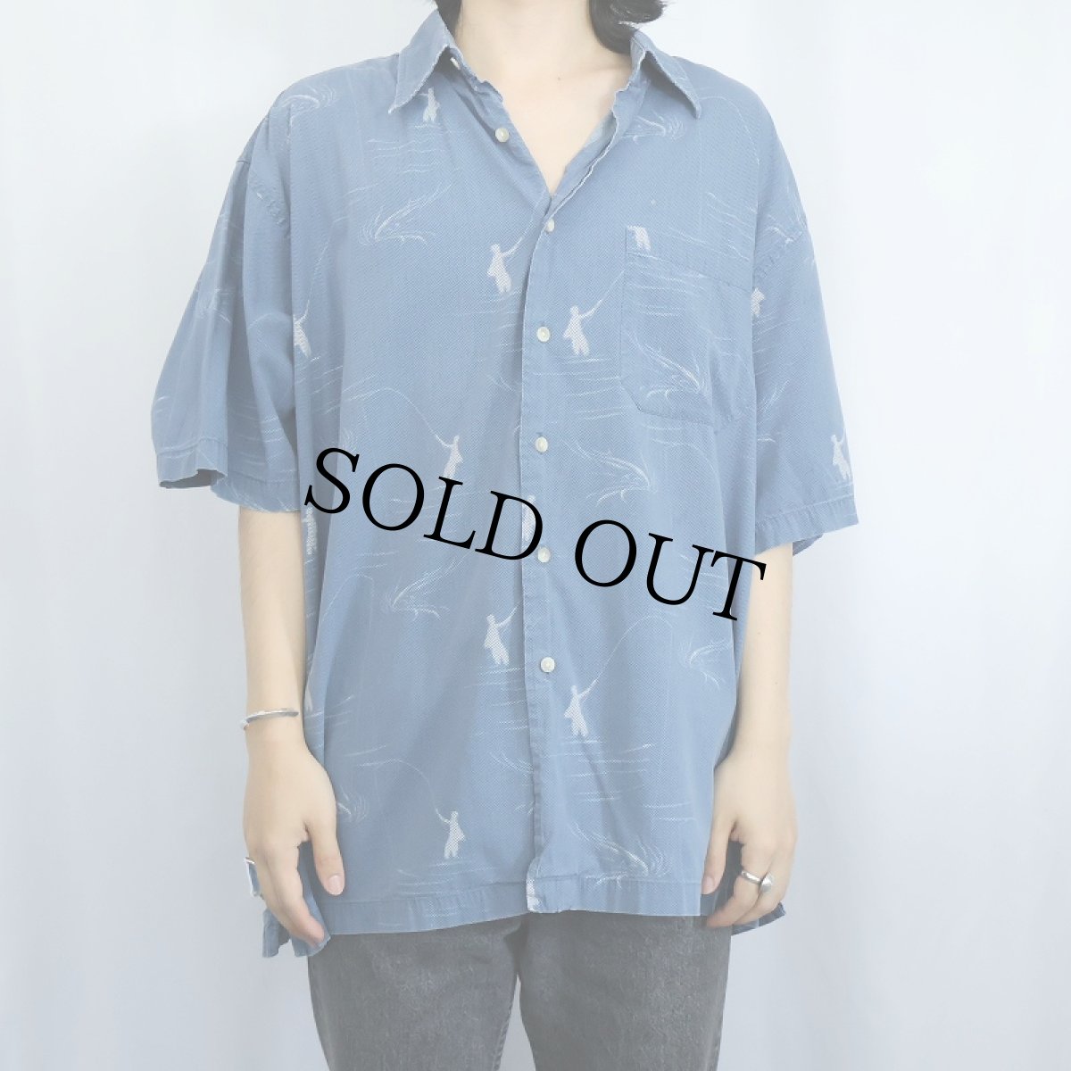 画像2: PENDLETON ヘリンボーン柄 コットン × レーヨン シャツ XL (2)