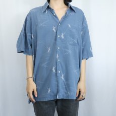 画像2: PENDLETON ヘリンボーン柄 コットン × レーヨン シャツ XL (2)