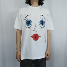 画像2: 90's フェイス プリントTシャツ XL (2)