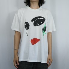画像2: 90's "California" フェイス イラストプリントTシャツ XL (2)