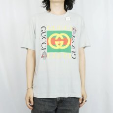 画像2: 80〜90's ブート GUCCI USA製 ロゴプリントTシャツ XL  (2)