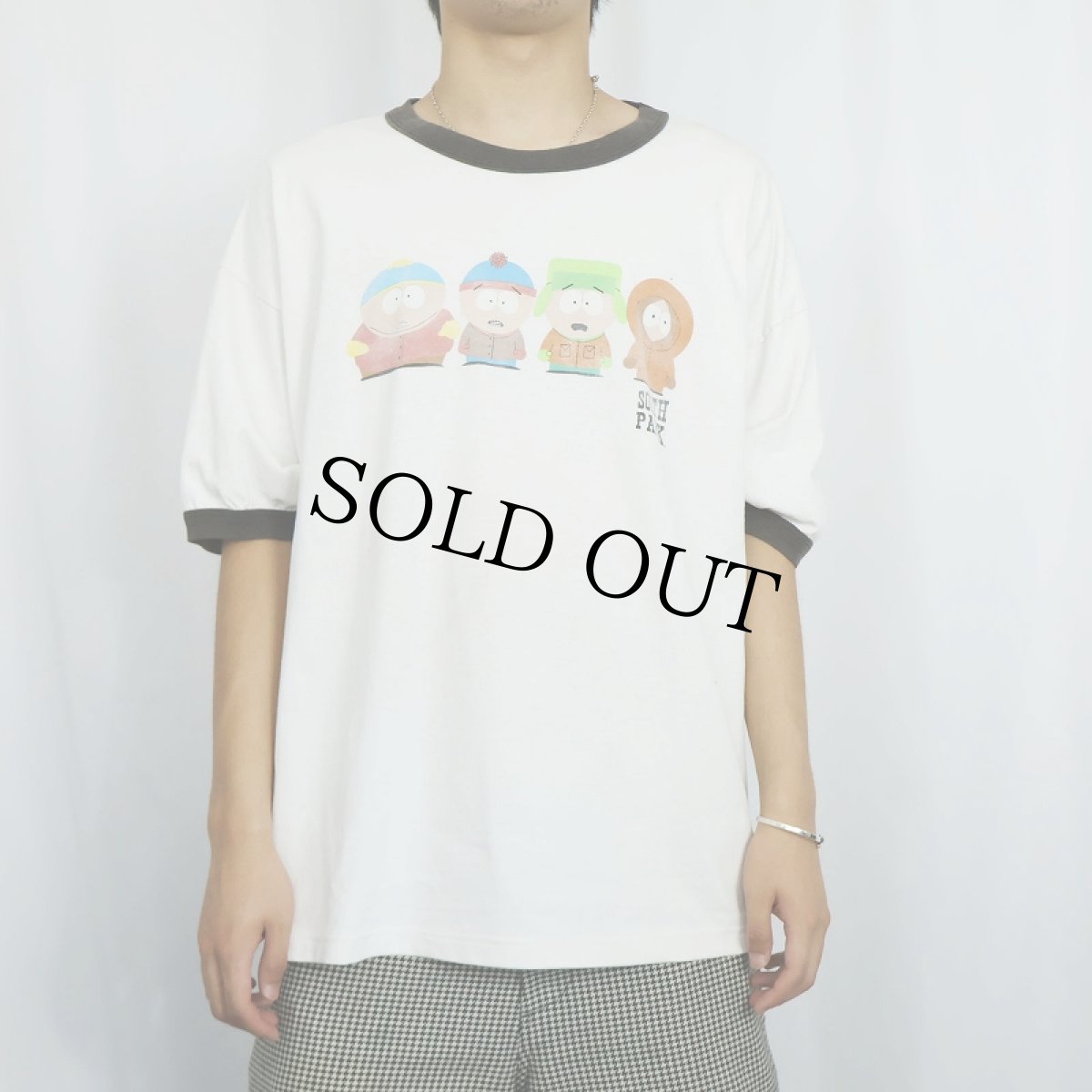 画像2: 【SALE】 2000's SOUTH PARK キャラクタープリント リンガーTシャツ 2X (2)