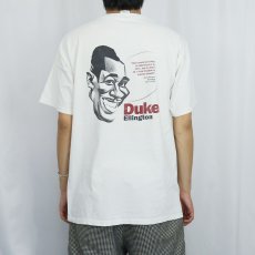 画像4: Duke Ellington "DOWN BEAT" ピアノ奏者プリントTシャツ L (4)