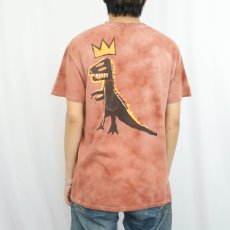 画像4: JEAN-MICHEL BASQUIAT アートプリント タイダイTシャツ L (4)