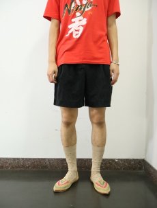 画像2: KAREN SCOTT 2タック コーデュロイショーツ BLACK W30 (2)