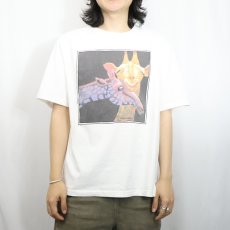 画像2: 90's LANDS' END × Betsy Fowler USA製 "Compatible Giraffes" アートプリントTシャツ L (2)