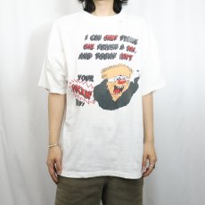 画像2: "YOUR FUCKIN' DAY!" イラストプリントTシャツ XL (2)