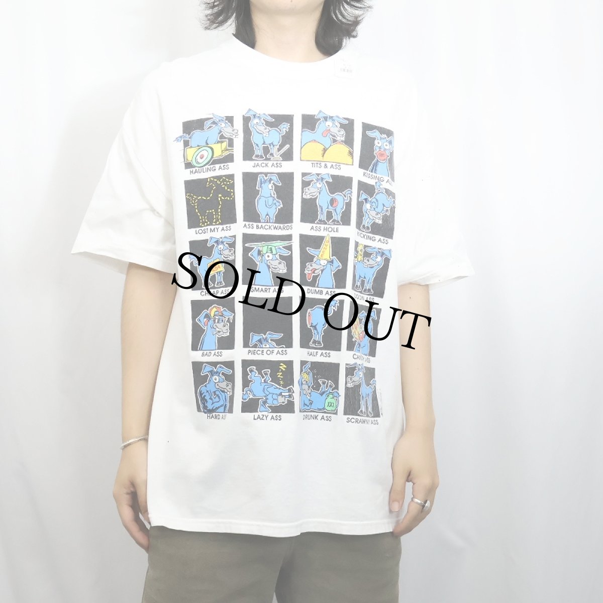 画像2: ロバイラスト シュールプリントTシャツ  (2)
