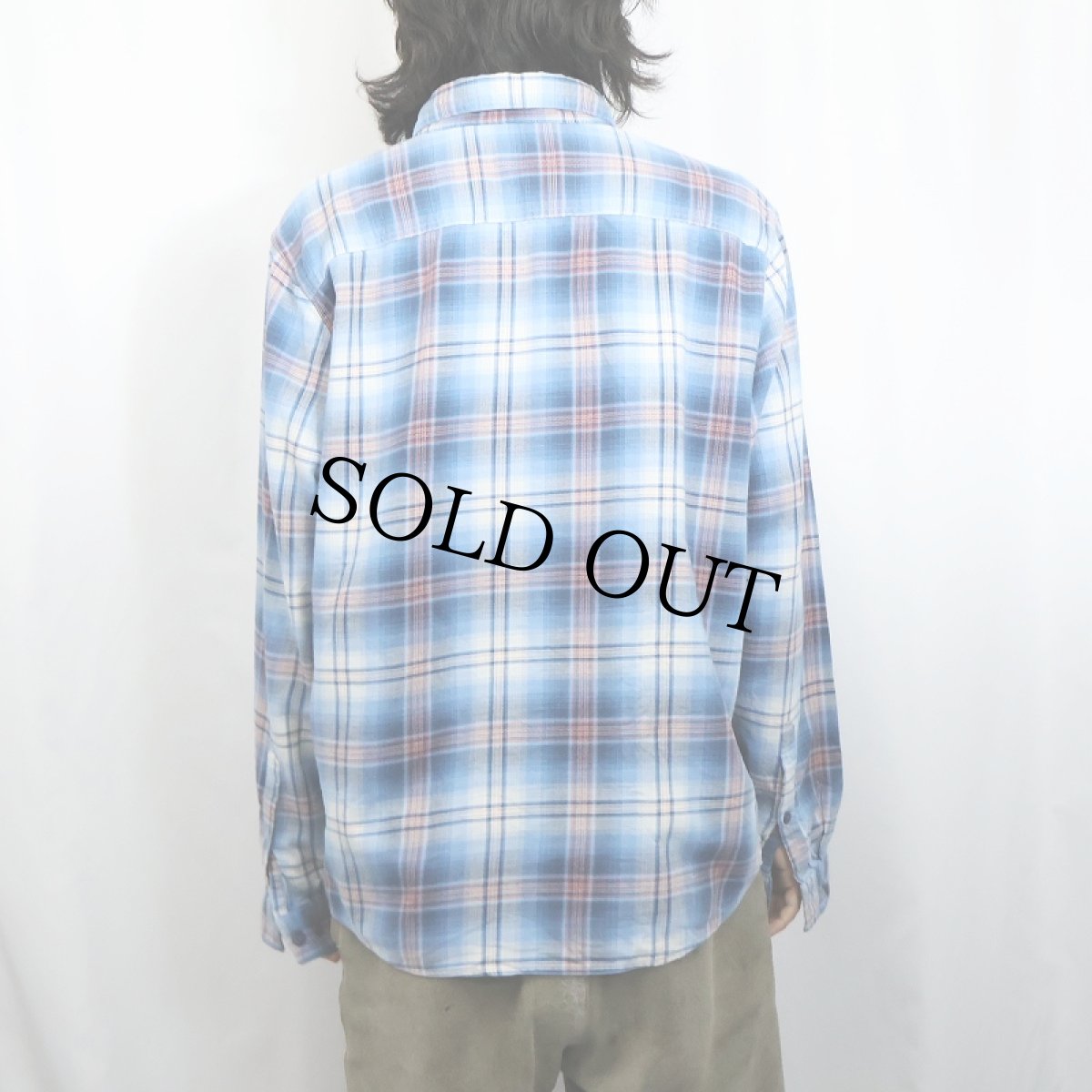 画像3: 2018AW Patagonia オンブレーチェック柄 ライトネルシャツ L (3)