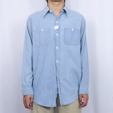 画像2: 70's ELY シャンブレーシャツ SIZE16 (2)