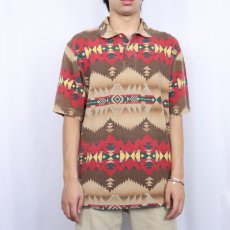 画像2: POLO Ralph Lauren ネイティブ柄 ポロシャツ L (2)